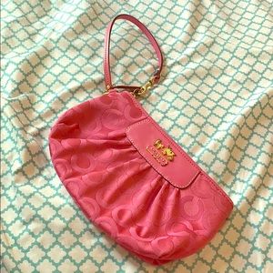 Pink Coach Clutch